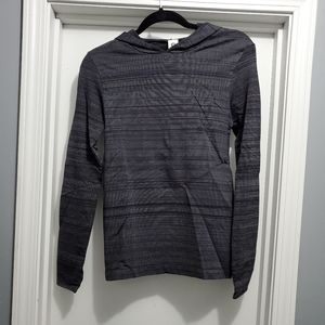 Fabletics Gray Striped Hoodie